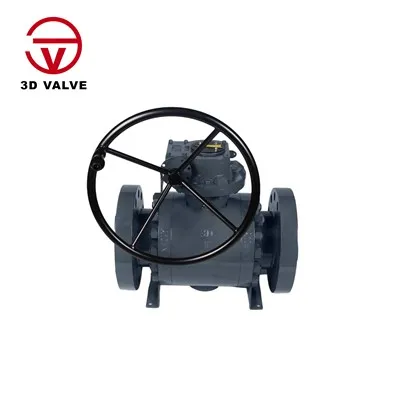Kabòn asye API 6d fòje asye trunnion monte valv boul